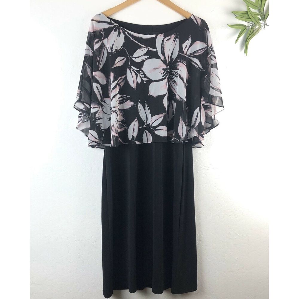 Connected Apparel Floral popover Dress 12
